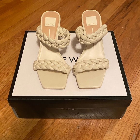 Dolce Vita Braided Paily Heels in Ivory - Picture 10 of 14